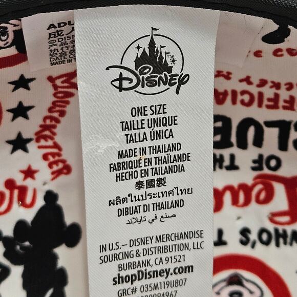 Walt Disney World Park Mickey Mouse Studded Spiked Hat Adult USA Black Silver - Picture 8 of 12